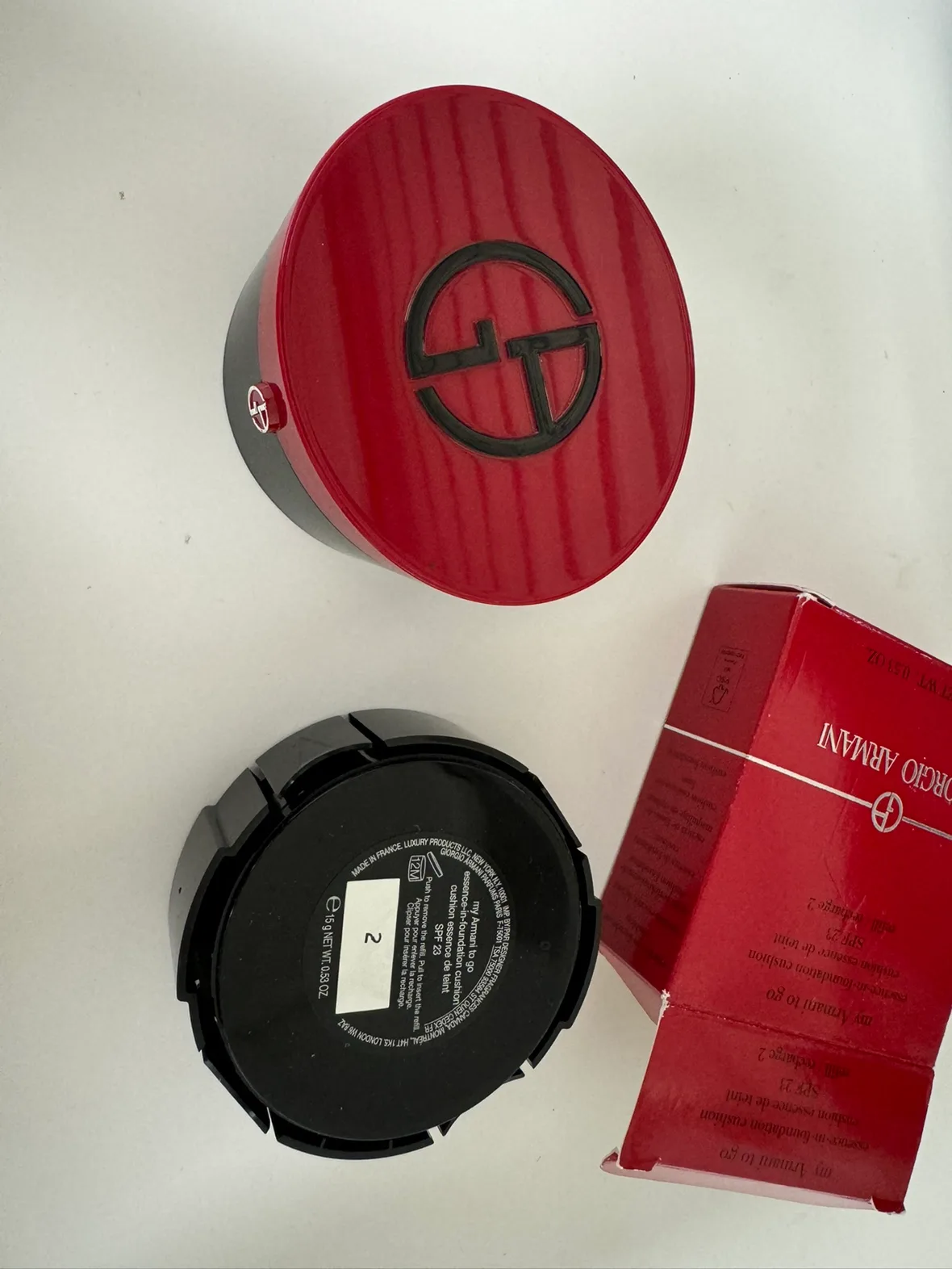 조르지오 아르마니 투고쿠션 2호(중고케이스+새리필)