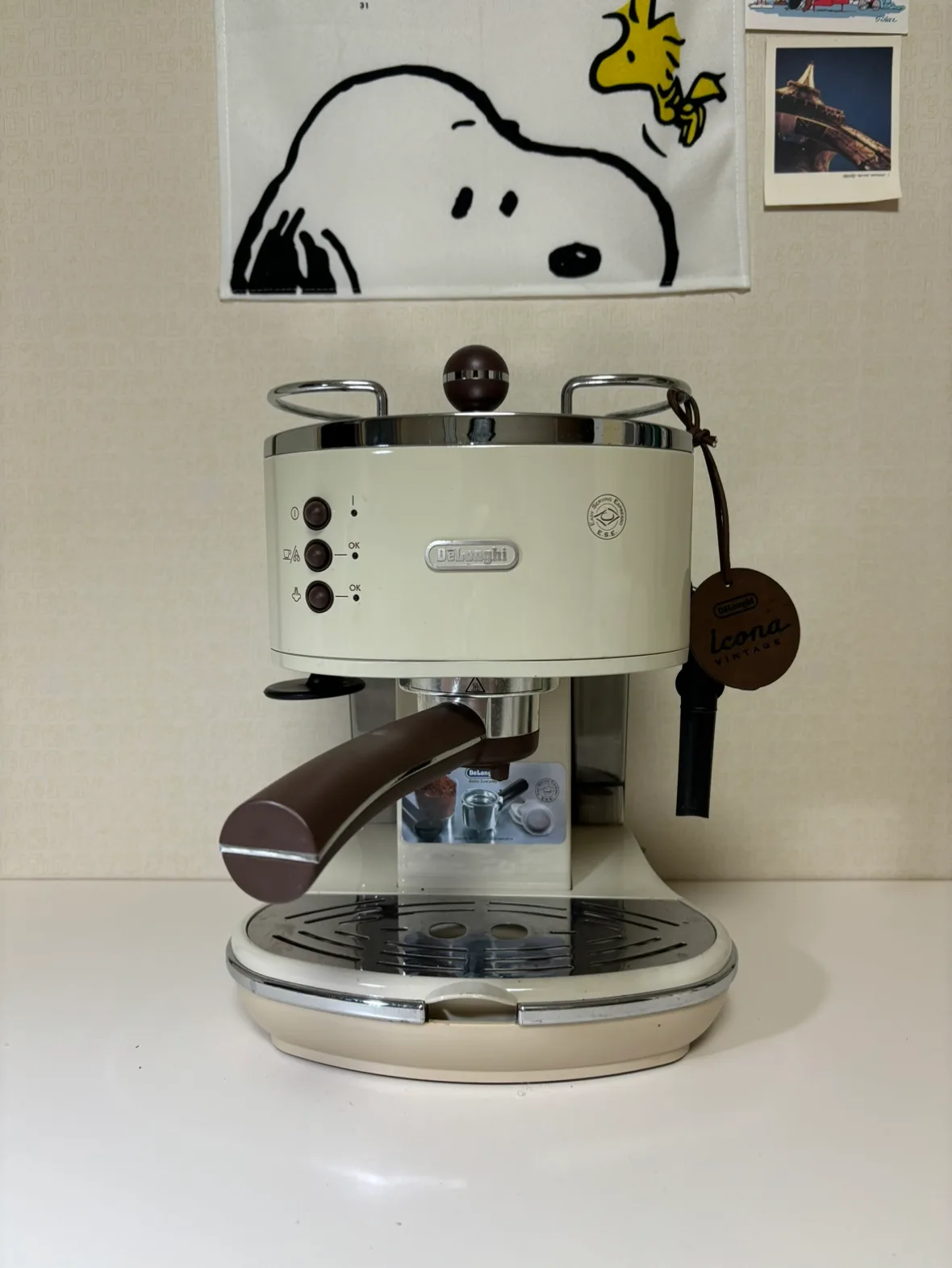 드롱기 커피머신 중고 색상 교환 하실 분(베이지→그린)