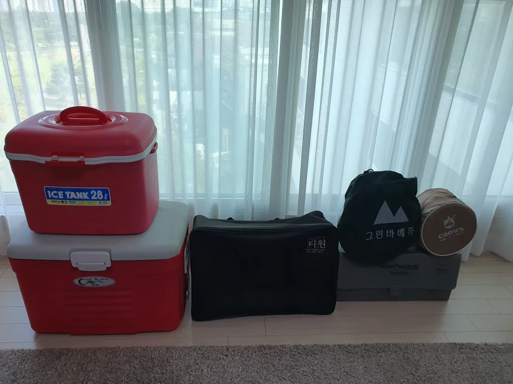 캠핑용품 아이스박스 바베큐그릴 외~