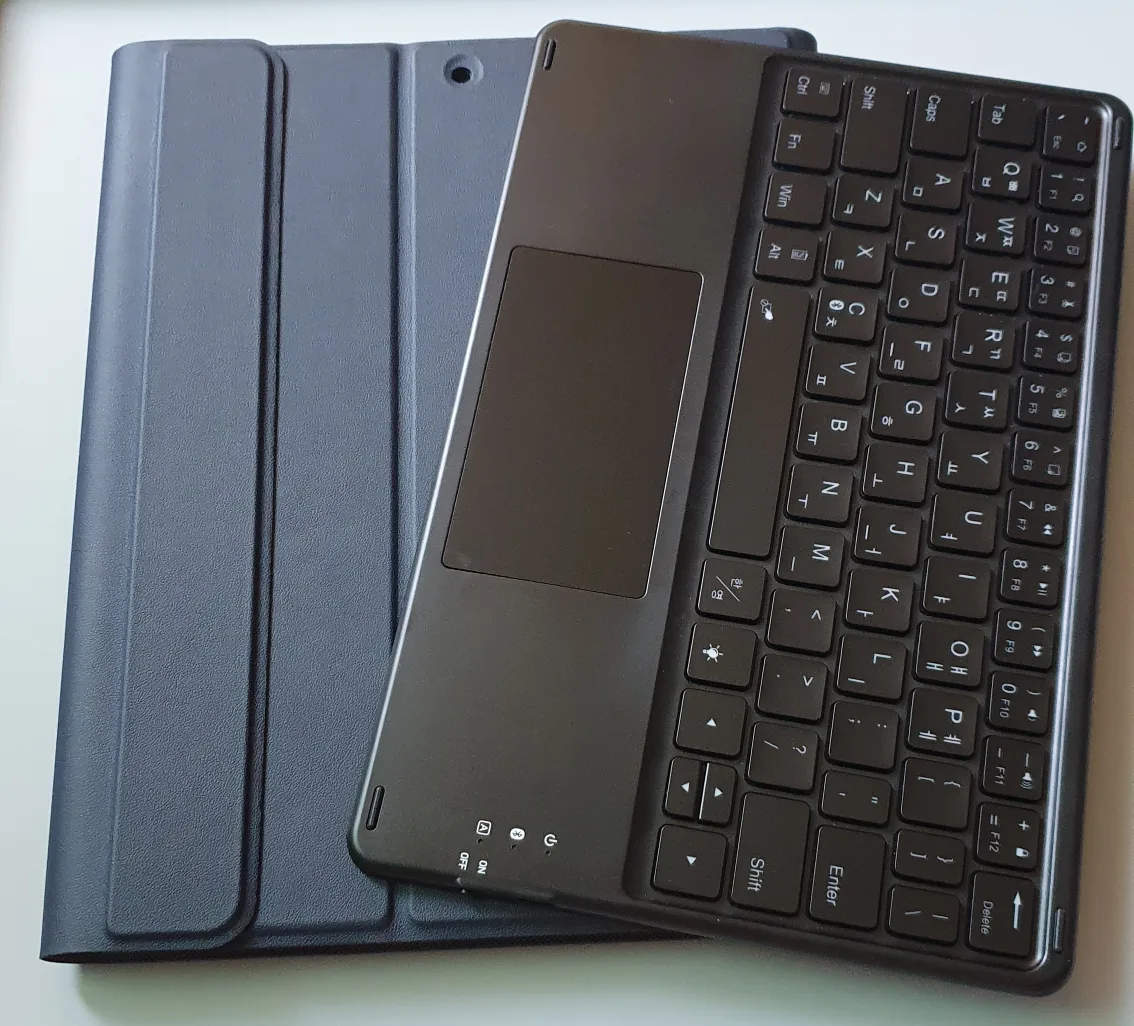 아이패드 애플펜슬 수납 led터치패드 트랙패드 블루투스 키보드 케이스