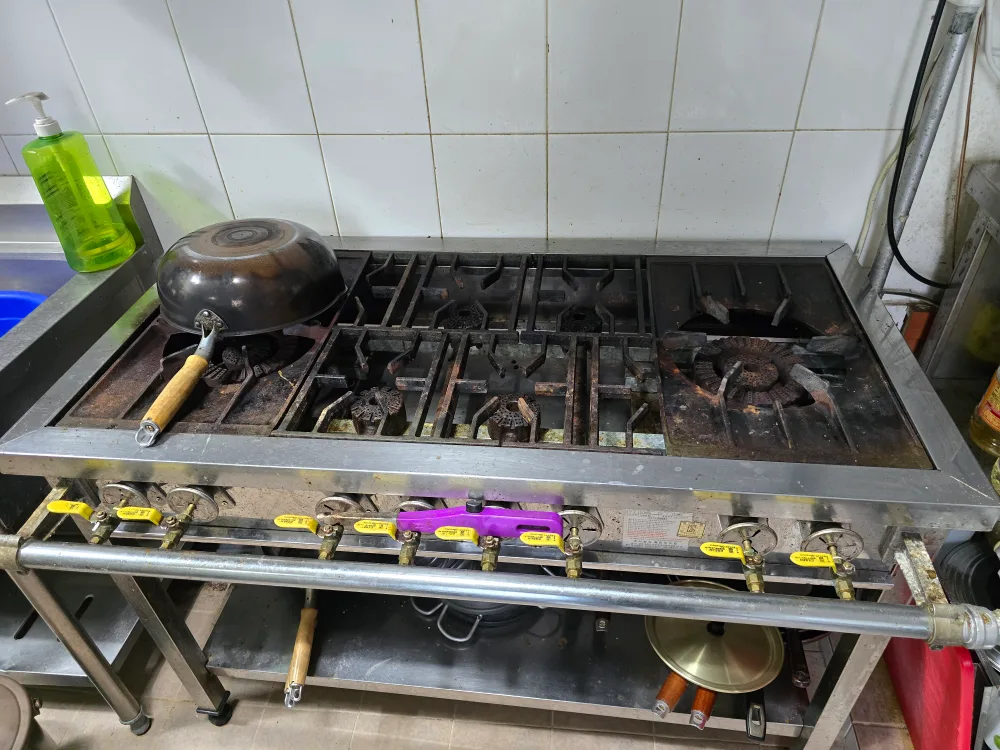 주방 화구 가스렌지.