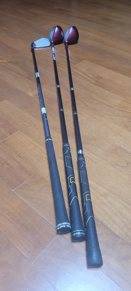 남성용 중고 골프채(테일러메이드우드 3번, 우드 6번, 핑 G425 7번 아이언)