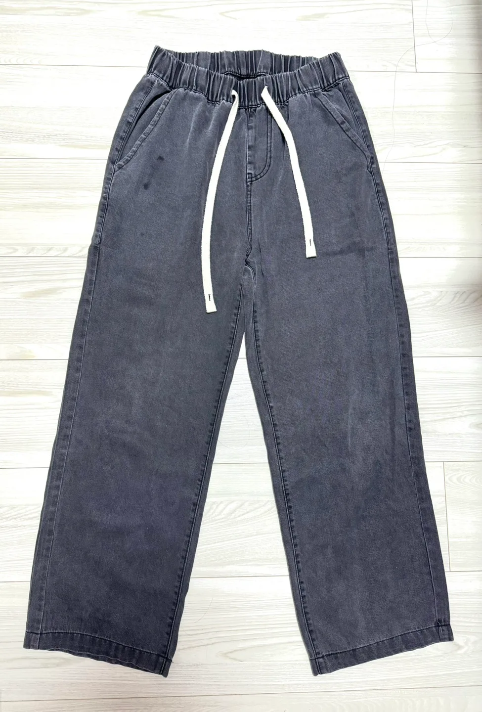 블랙 와이드팬츠 츄리닝