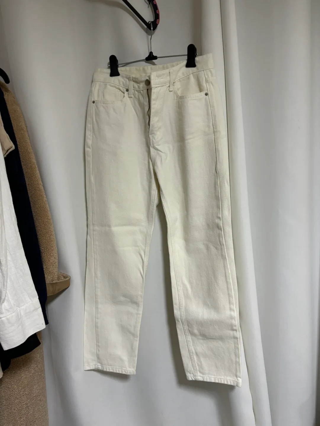 화이트 9부 바지 중고 스몰