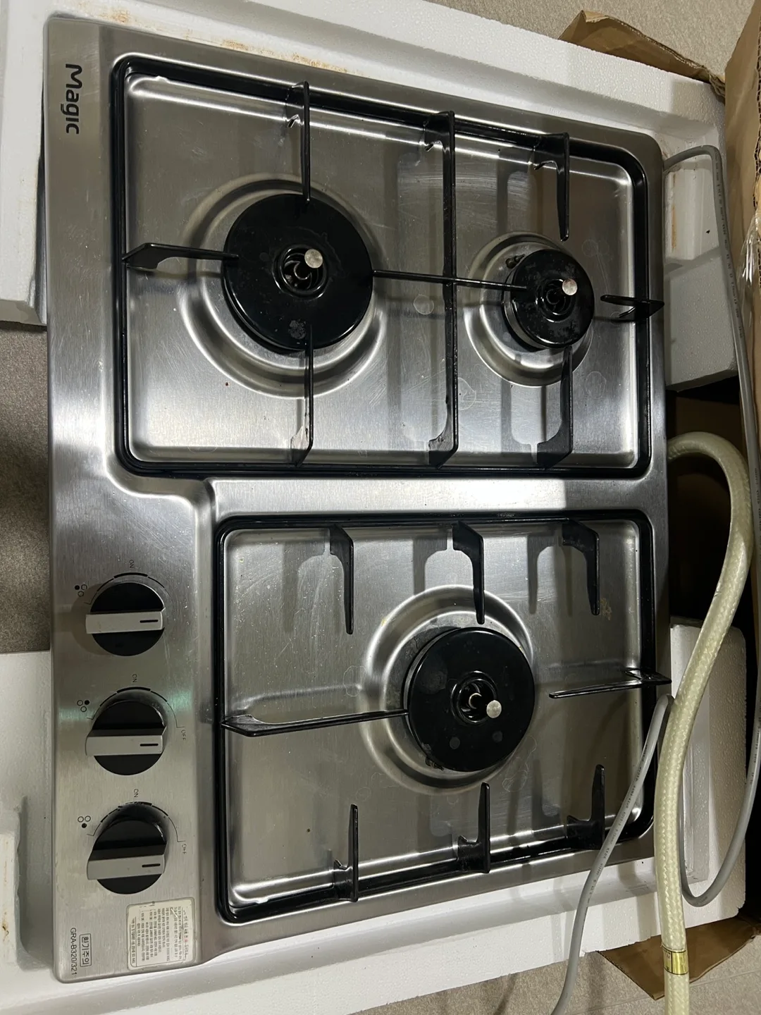 중고 매직3구가스레인지