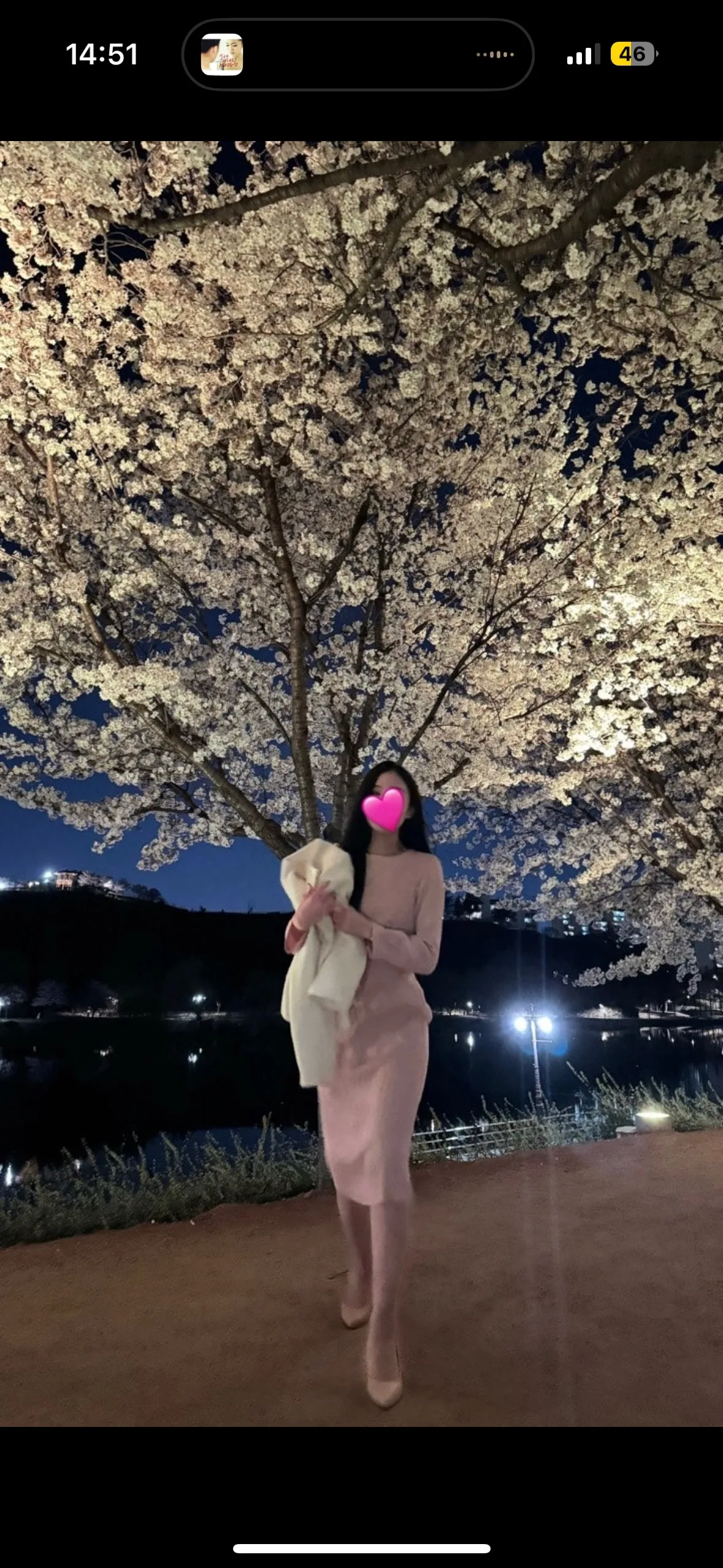 핑크 롱원피스