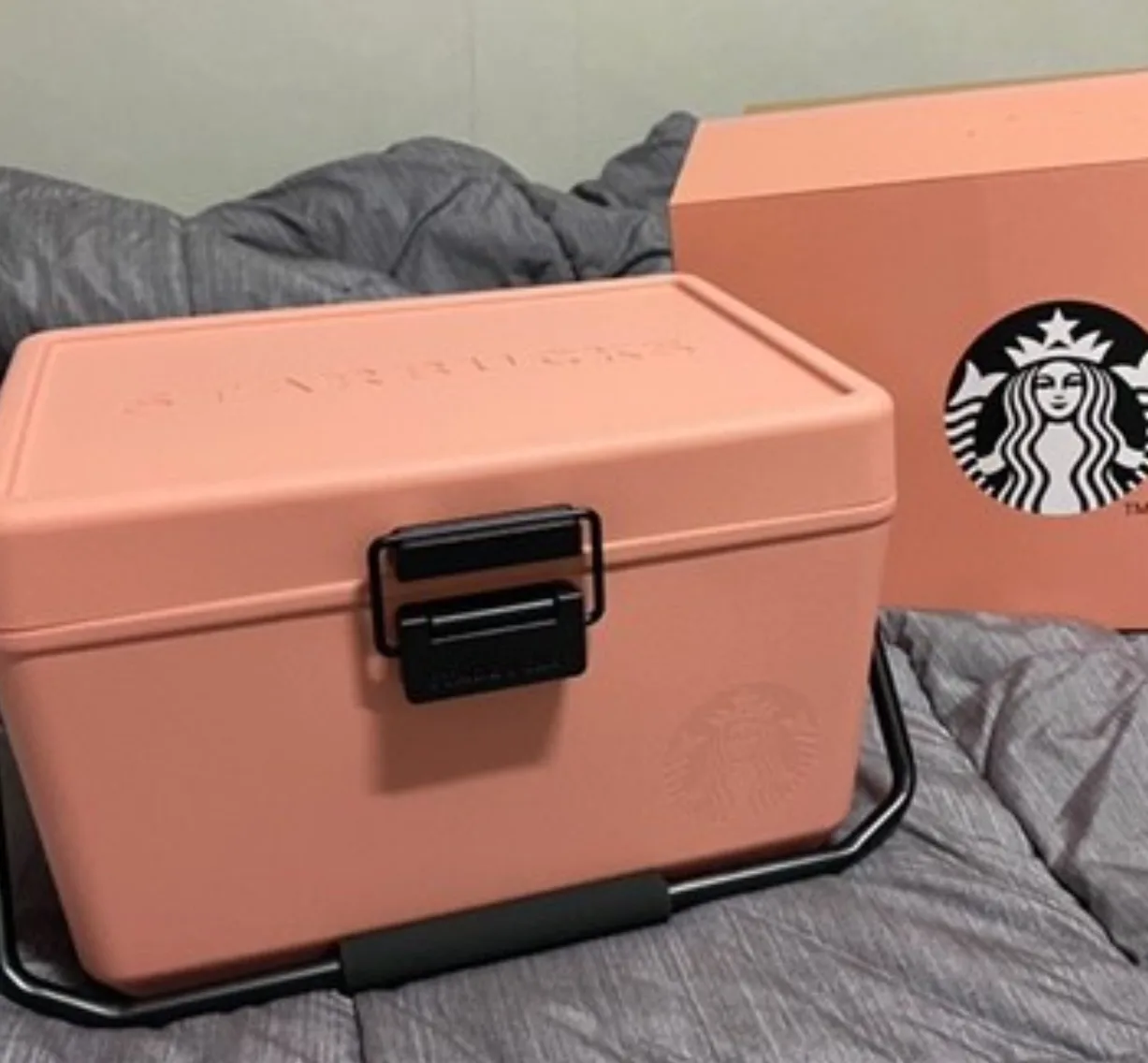 [새상품] 스타벅스 쿨러 아이스박스 서머 데이 보냉 캠핑 그린, 핑크