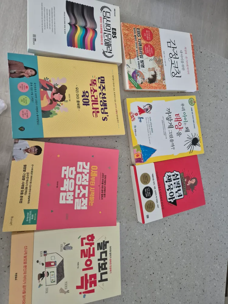 육아서 중고판매(EBS당신의 문해력,놀다보니 한글이 똑,십팔년 책육아,민주선생님 똑소리나는 육아,