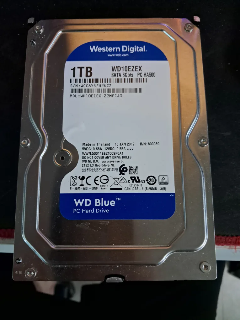 중고 웨스턴디지털 1테라 하드 팝니다