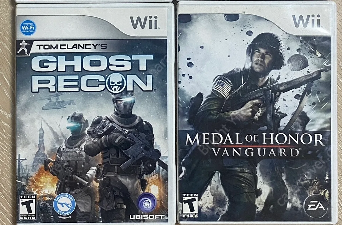 닌텐도 Wii 위 북미판CD 콜오브듀티, 메달오브아너, 탐 클렌시 고스트 레콘 정품게임 판매