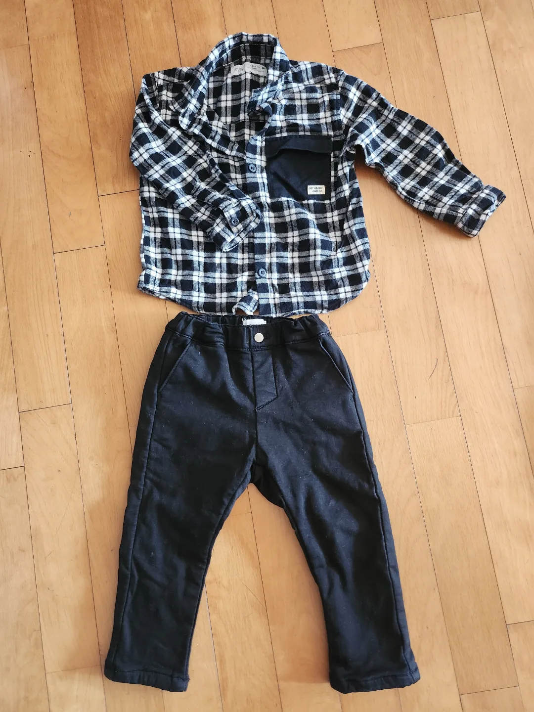 자라 기모 상하의 유아복 100 중고