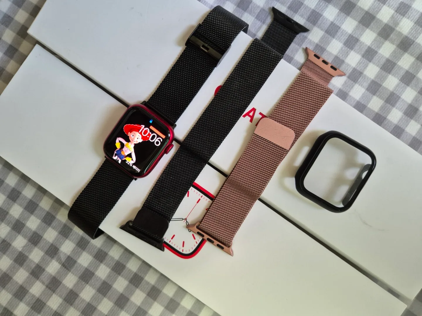 중고 애플워치 7 셀룰러 41mm 레드 가격협의가능