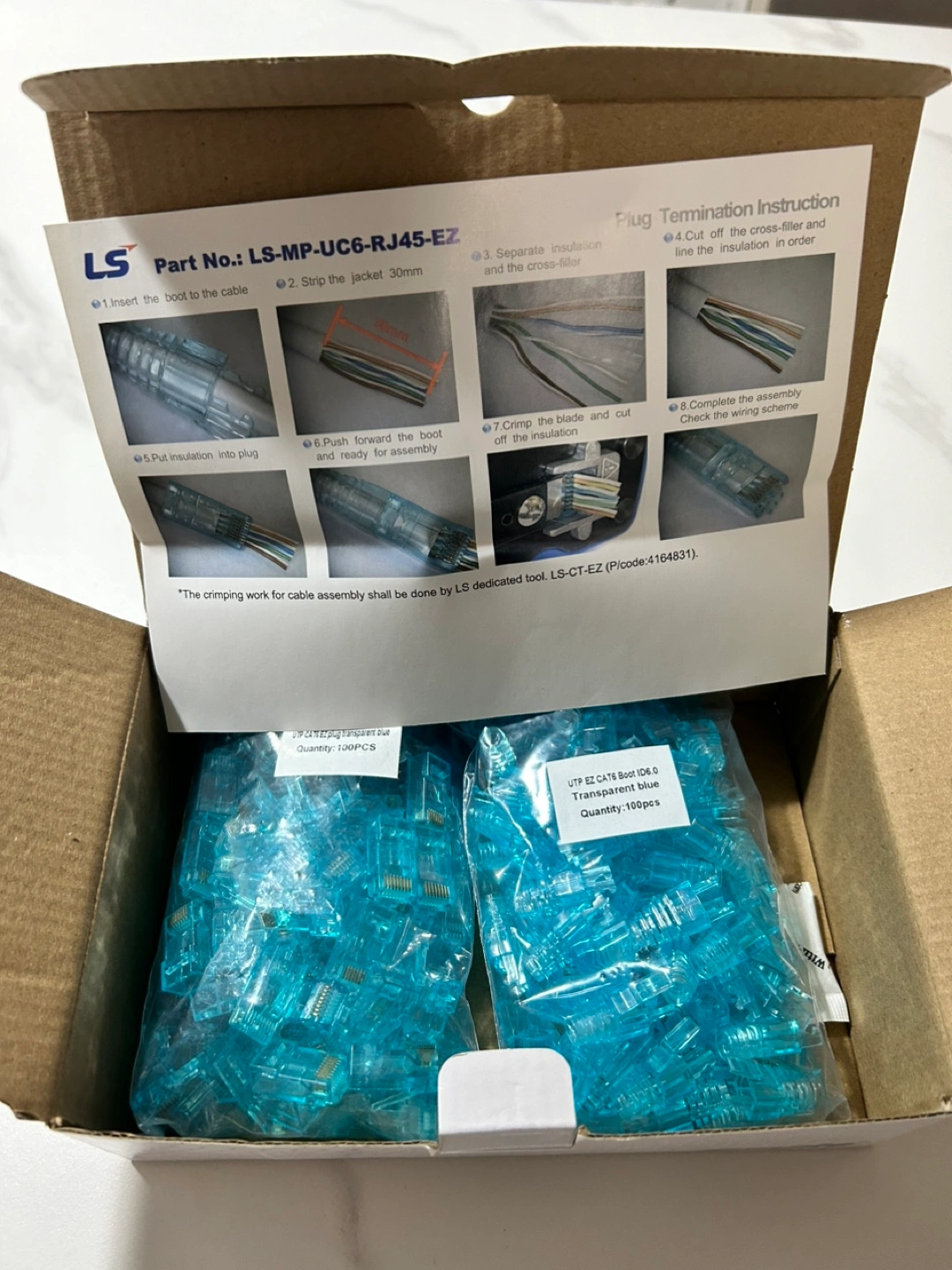 LS전선 EZ RJ45 이지 커넥터 UTP 잭 CAT6 관통형 1박스 | 진접읍 | 디지털기기 | 당근 중고거래