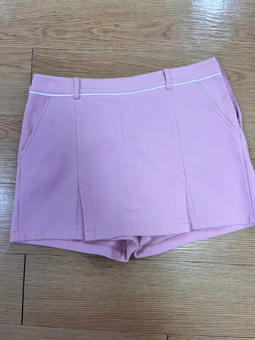 와이드앵글 골프 치마 반바지 -딸기우유색