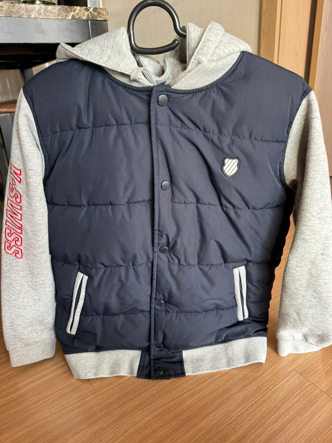 아동 150사이즈 경량패딩 블랙  / 케이스위스 점퍼  ( 중고 )