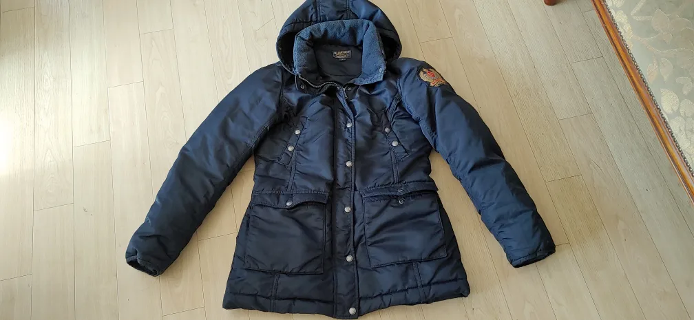 폴로 오리털 파카 스몰 사이즈