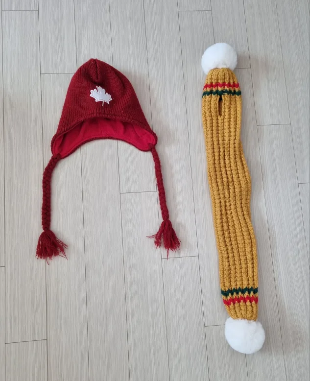 [중고] 유아 모자 목도리 미취학아동용