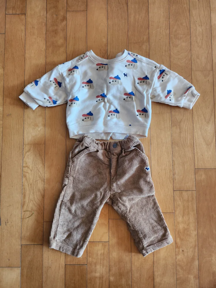 블루독 24개월 상하의 유아복 중고