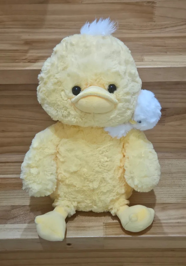 연노랑 오리 인형 30cm
