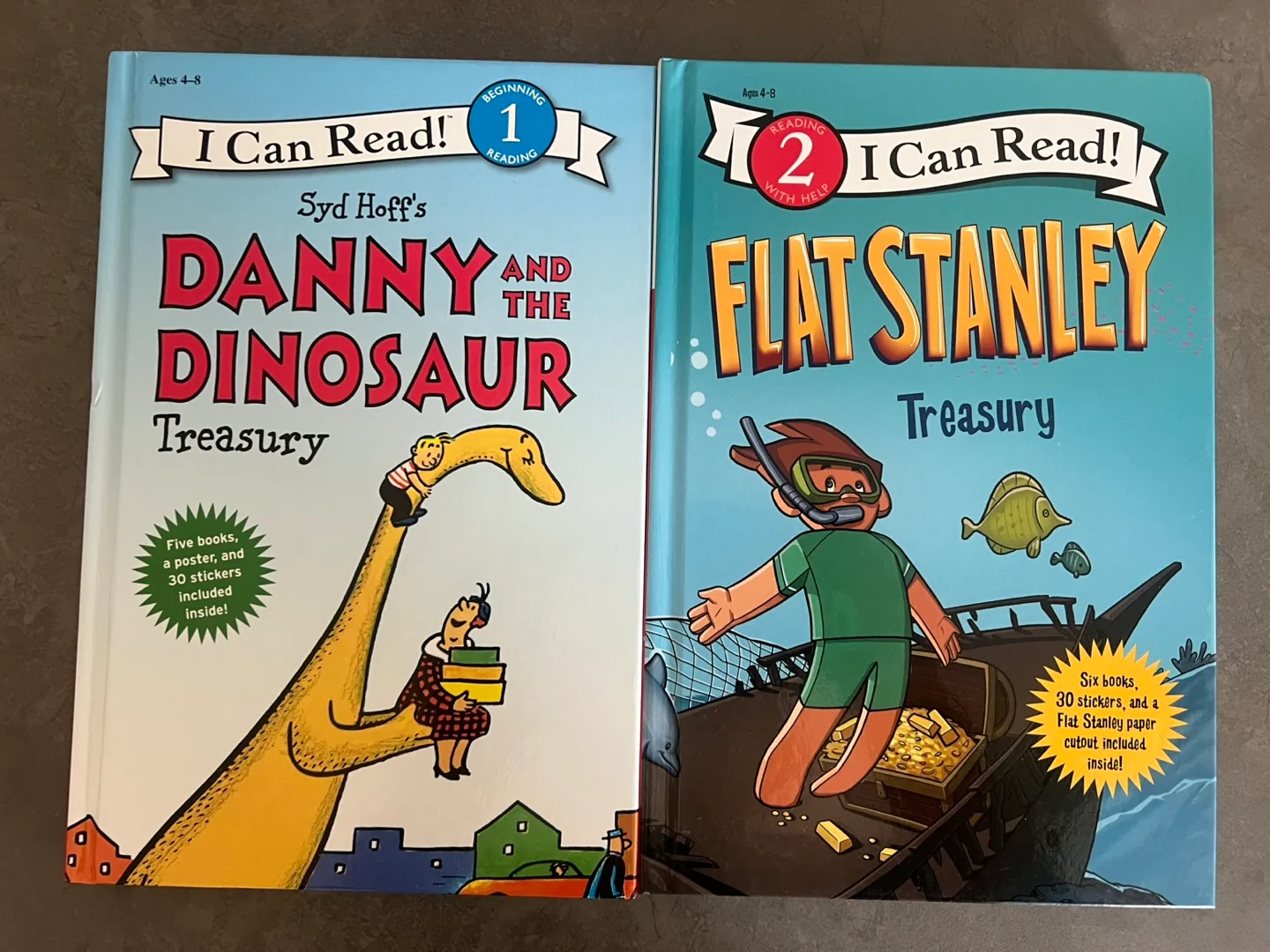 I can read. Flat Stanley /Danny and the Dinosaur
