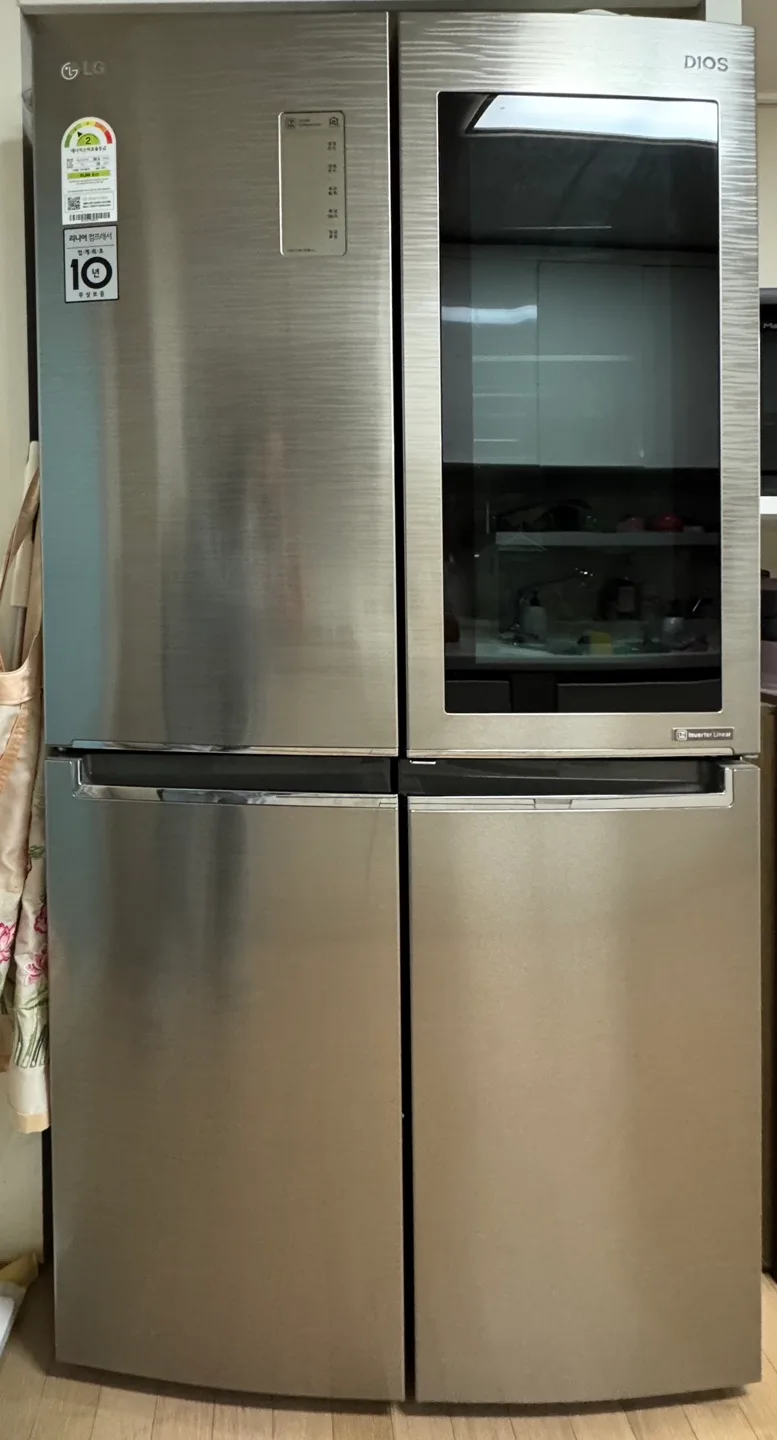LG DIOS 냉장고 4도어 노크옹