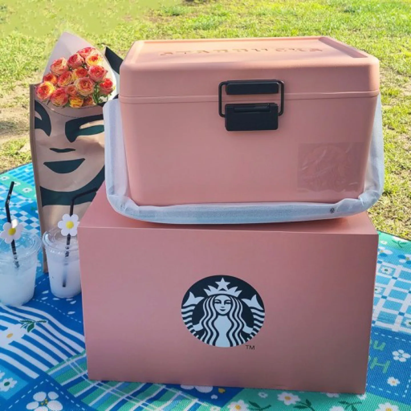개봉 새상품) 스타벅스 프리퀀시 아이스박스 쿨러 핑크