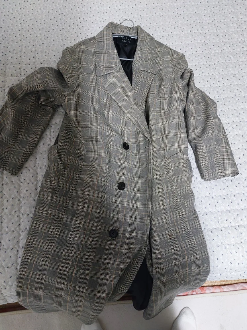 Fudge Store 체크 코트 S 사이즈