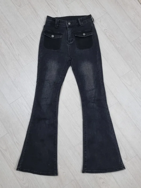 흑청 데님 부츠컷 팬츠