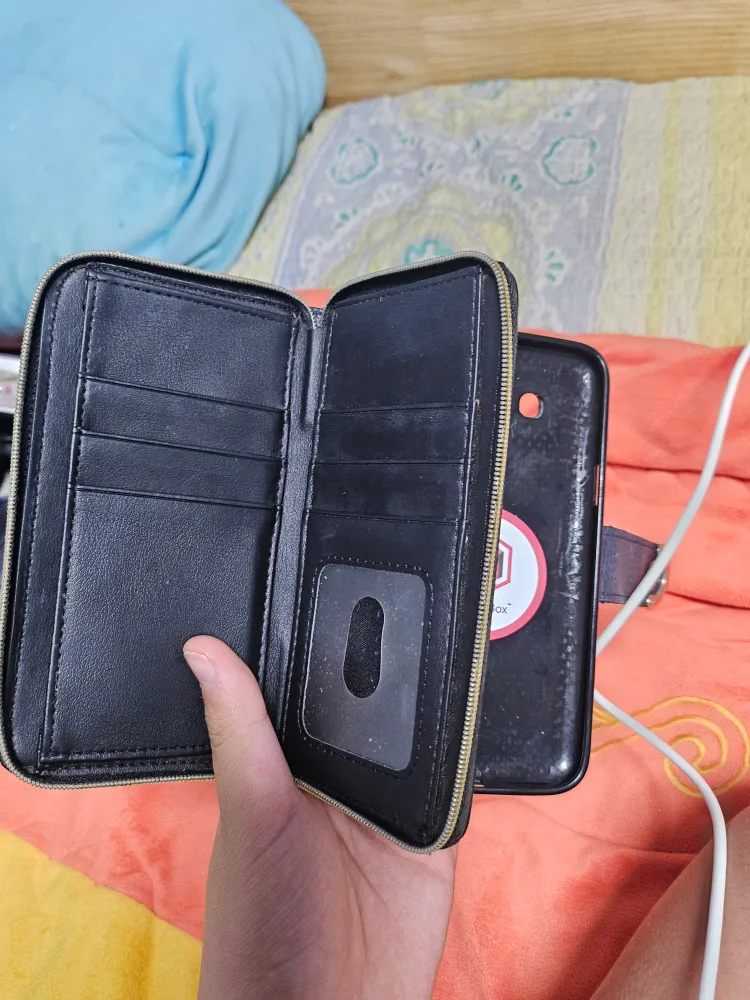 갤럭시 그랜드맥스 지갑케이스 중고 사용감있음