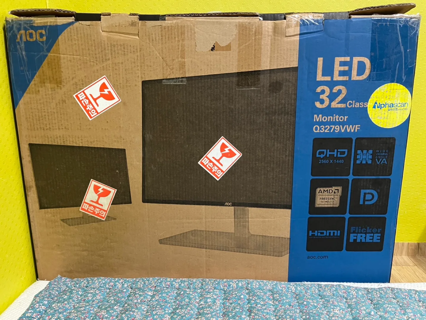 AOC 32인치 모니터 Q3279VWVF 중고 판매해요