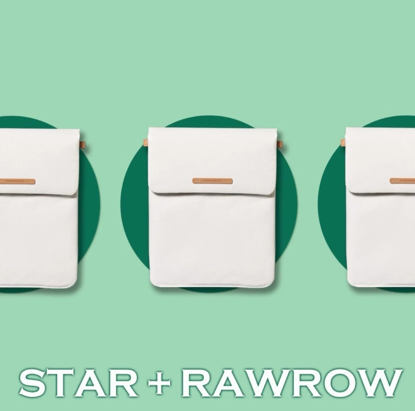 [새상품] 스타벅스 로우로우'(RAWROW) 폴더블 크로스백