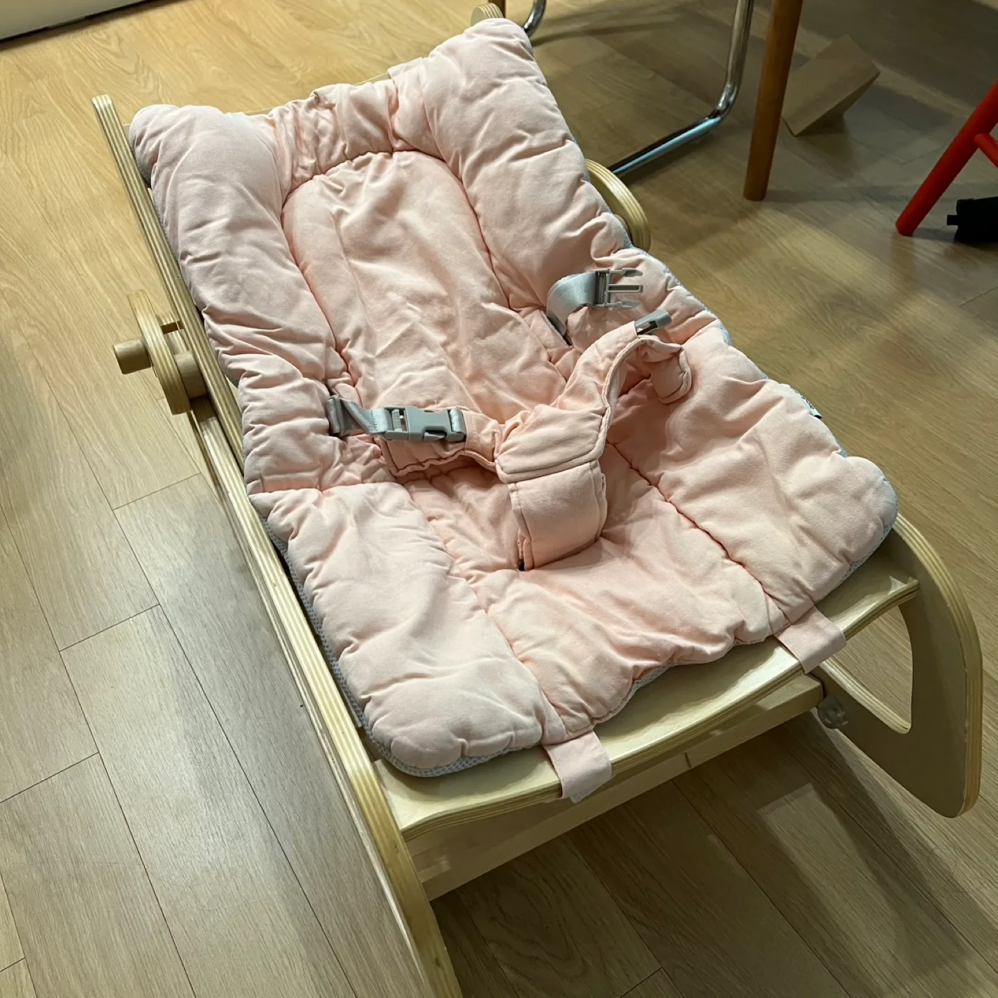 세이지폴 바운서 (중고구입)나눔(핑크,베이지커버)