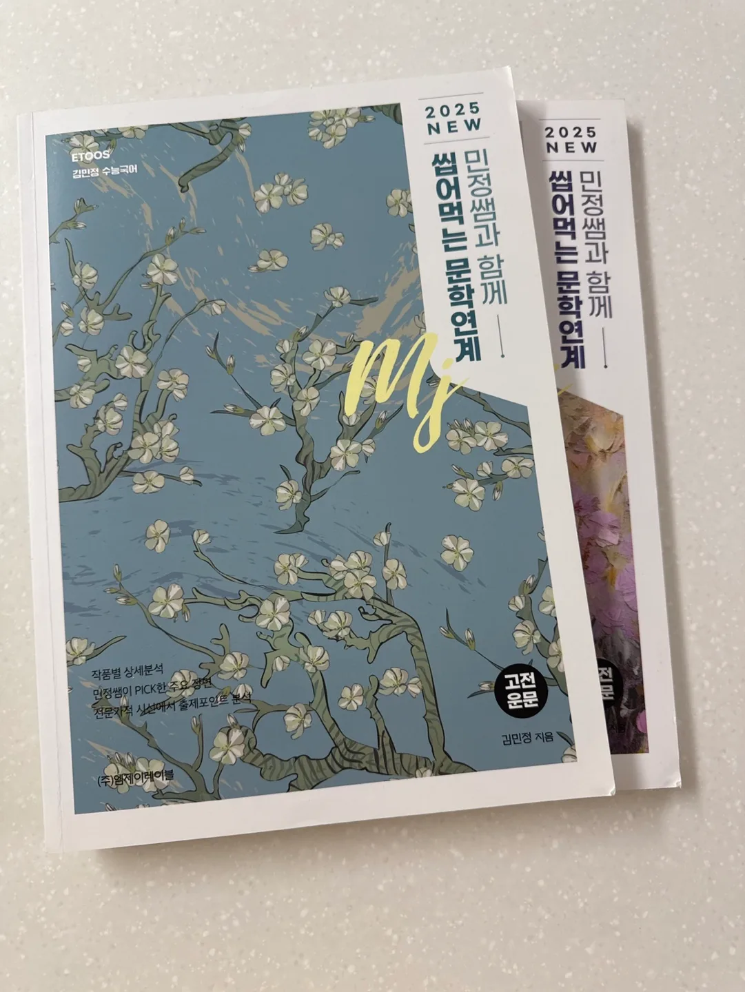 단돈 10000원에 김민정의 씹어먹는 문학연계 두 권SET 중고 판매합니다!(원가30000원)