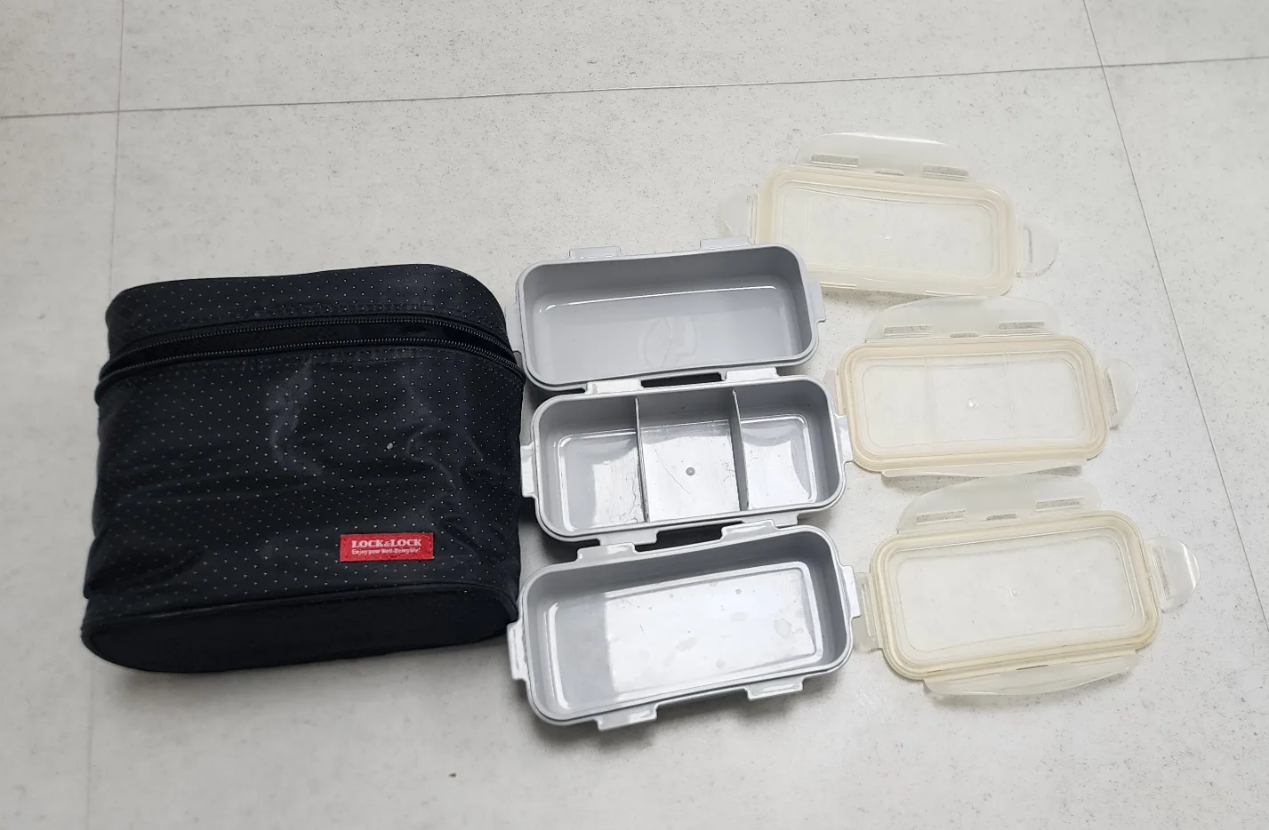 (나눔)중고3단 도시락 B&C급수준 락앤락3단도시락