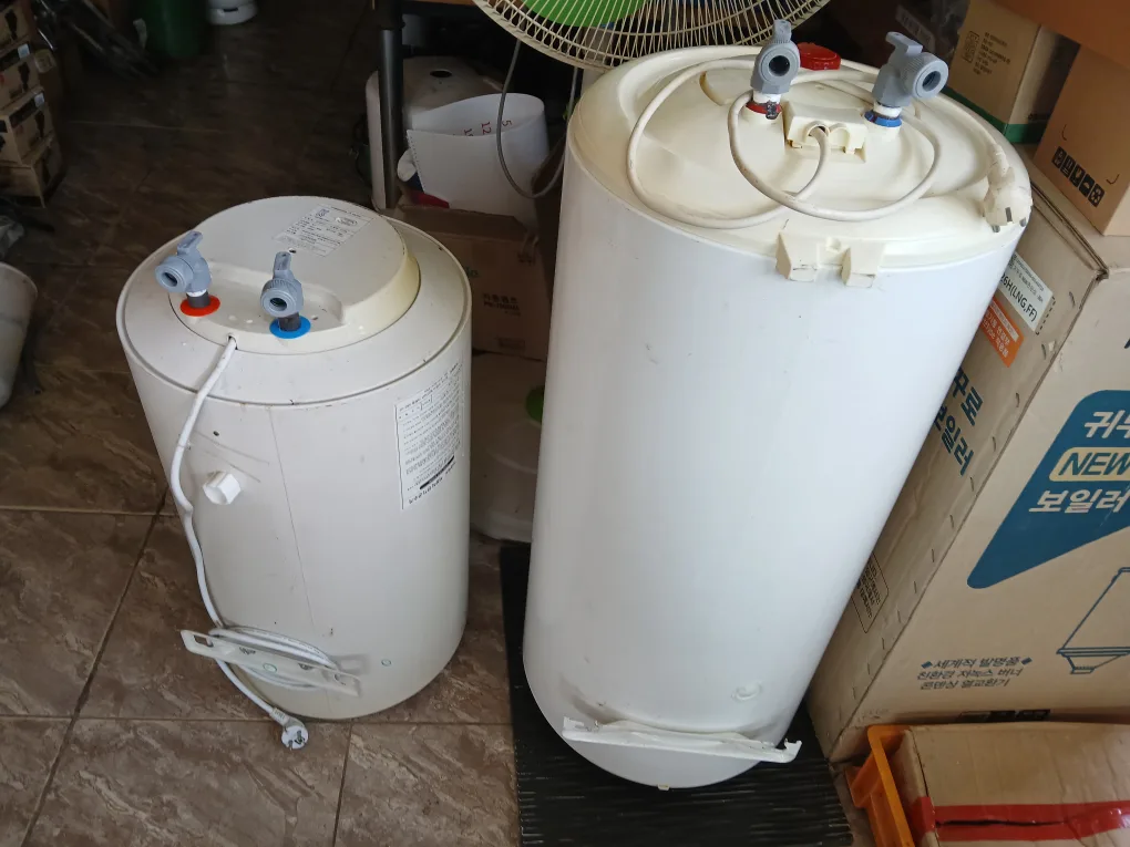 중고전기온수기입니다