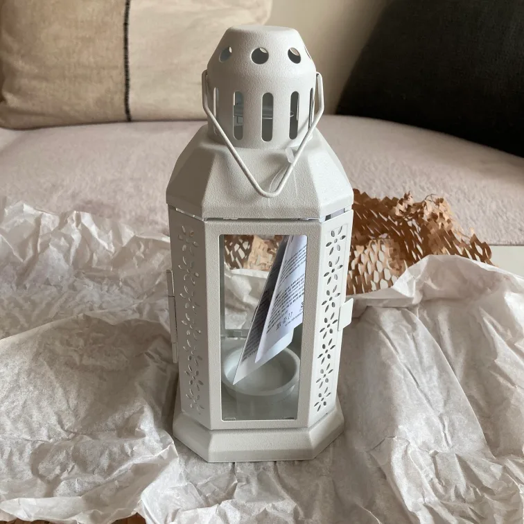 이케아 스틸 양초랜턴 캔들홀더+아로마미니양초10P