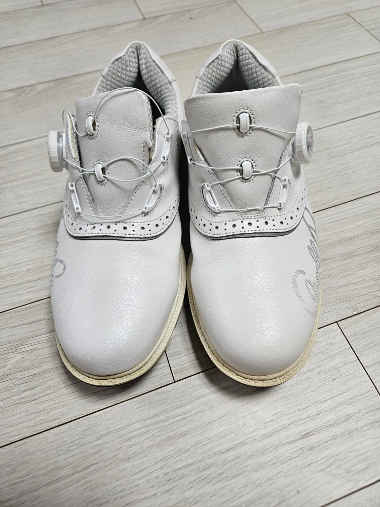 가죽 골프화(화이트)중고 255~260mm