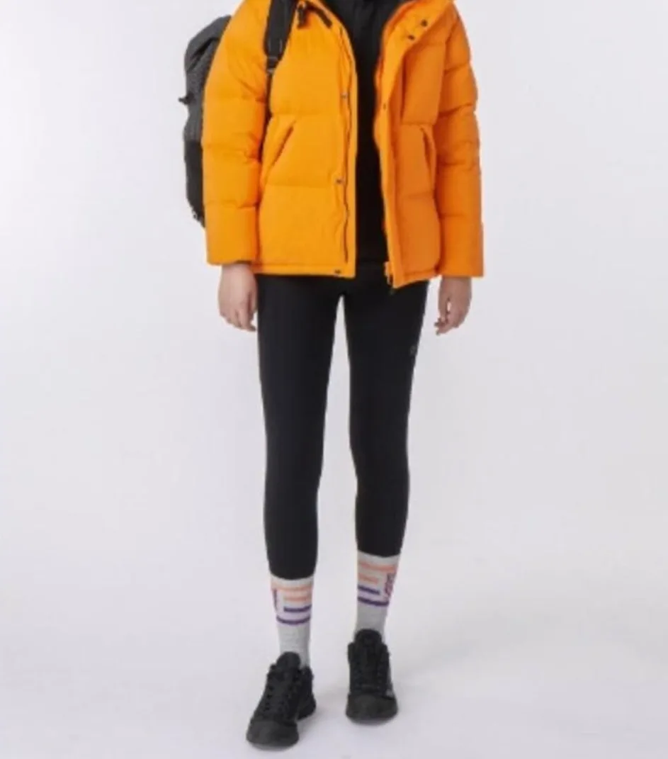 코오롱스포츠 여성 푸퍼 구스다운 오렌지 구스다운 점퍼