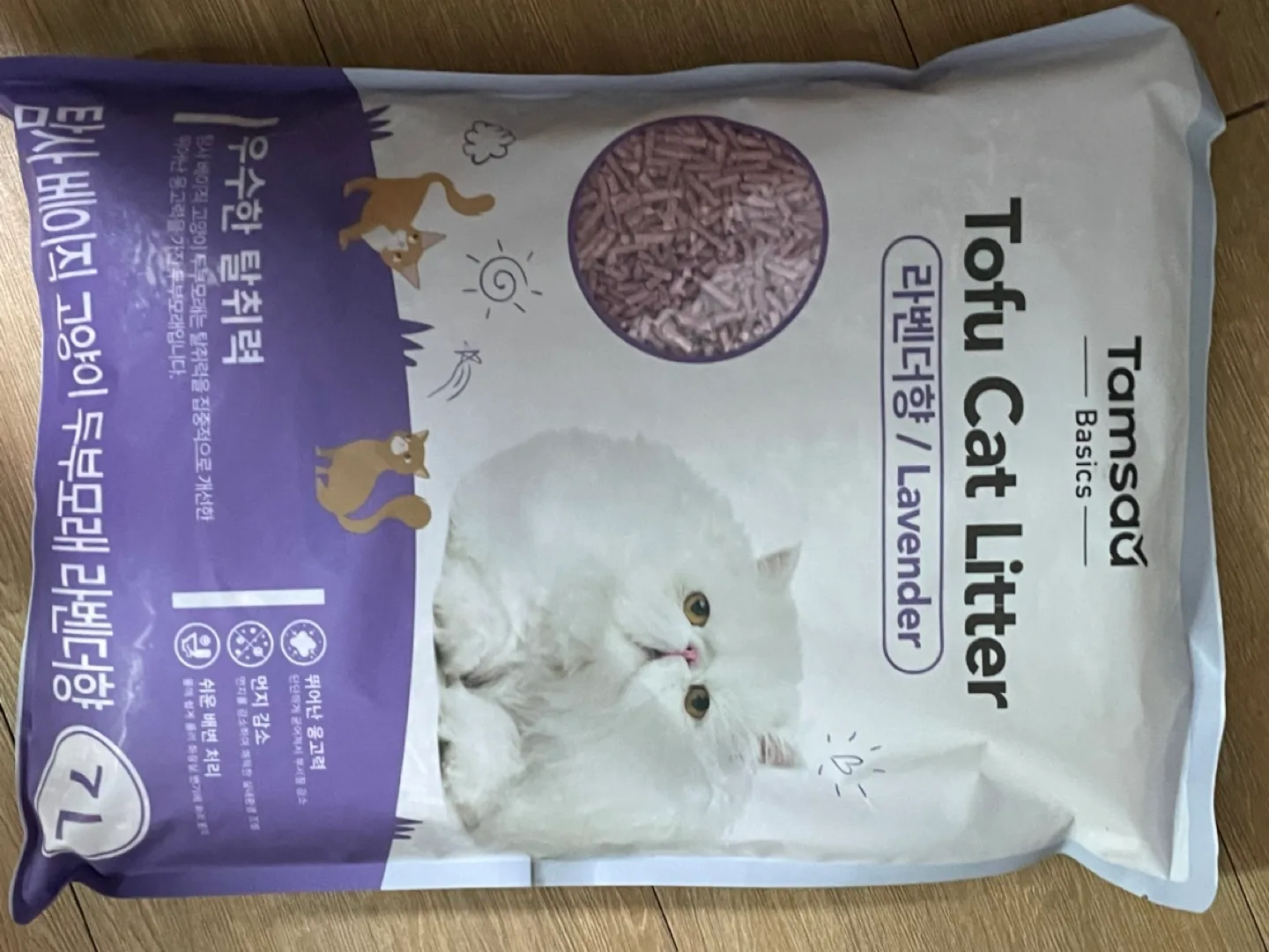 탐사 두부모래 라벤더 7리터 4개