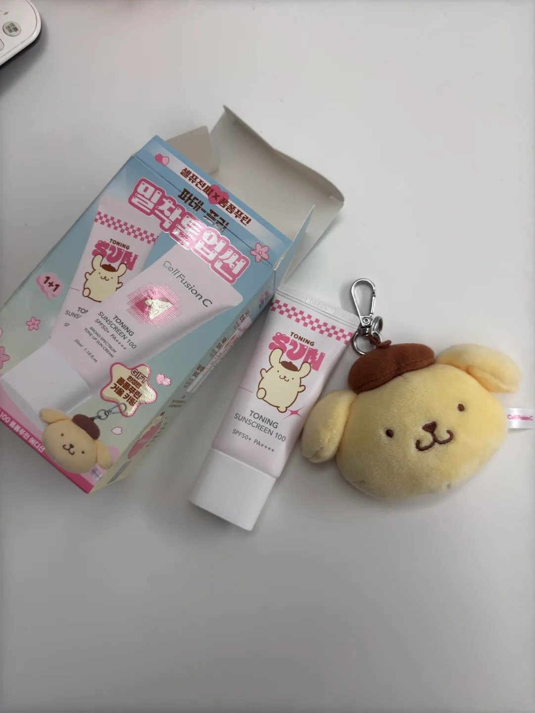 셀퓨전씨 토닝 썬크림 30ml 폼폼푸린 굿즈 세트