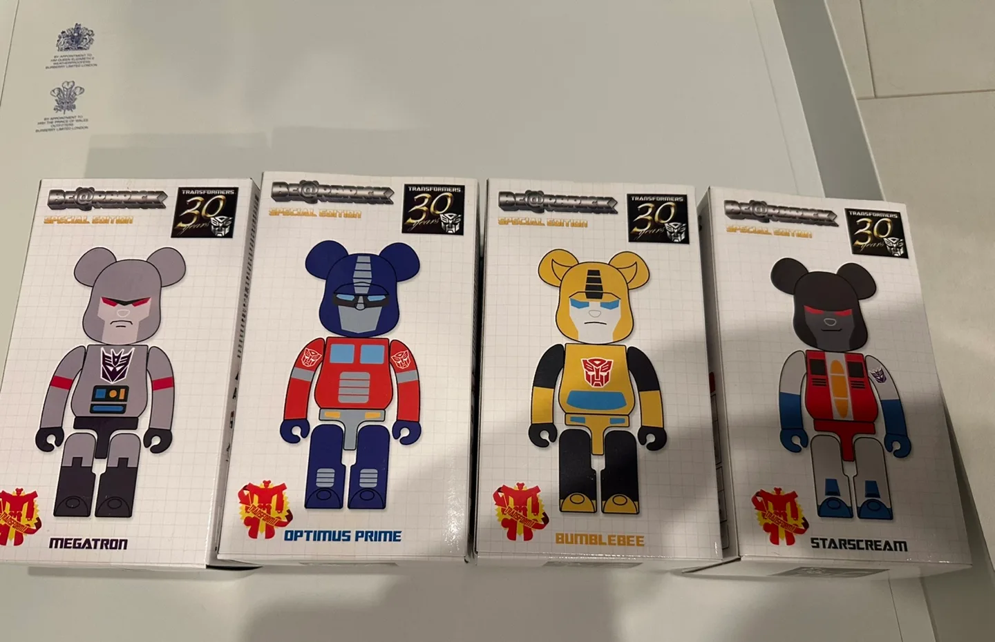 베어브릭 트랜스포머 200% 4종 세트 미개봉