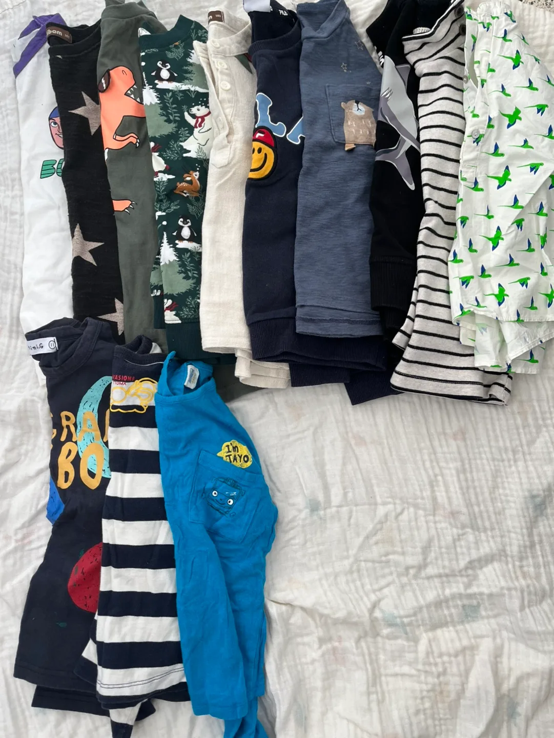 중고 아이 5-6세 긴상의옷 일괄 드림