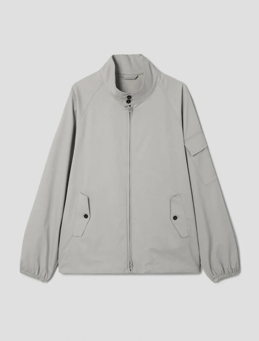 에잇세컨즈 밑단 밴딩 해링턴 재킷 그레이 새상품