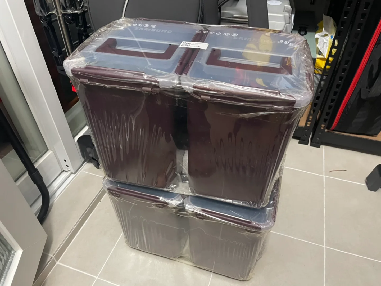 삼성 김치냉장고 김치통 높이 약30cm 4개 (미개봉 새상품)