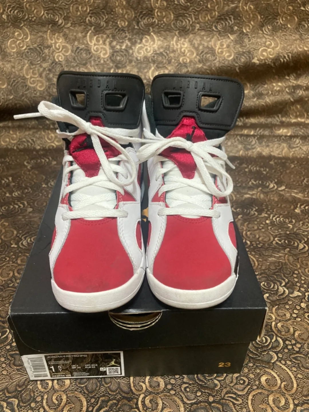 (205) 나이키 에어 조던6 OG 카마인 PS 키즈 유아동