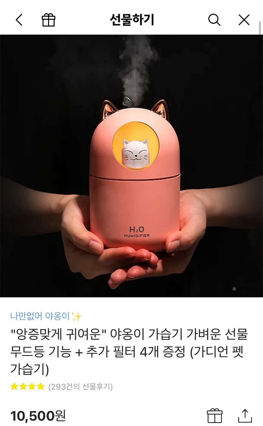 야옹이 가습기