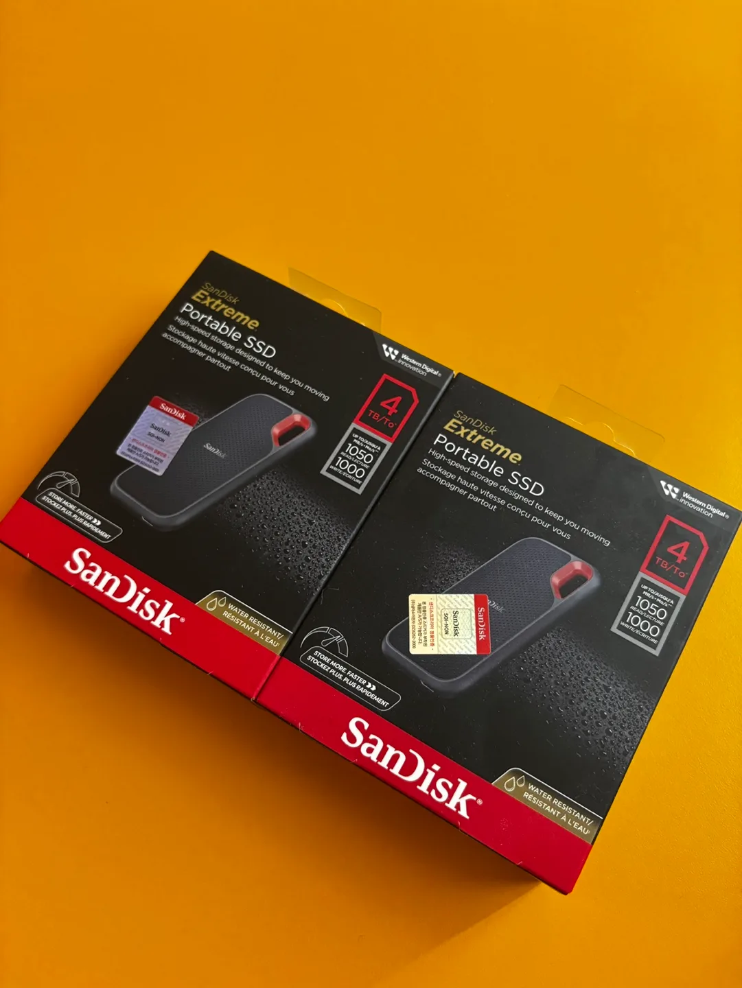 미개봉 Sandisk 외장하드 SSD 4TB 팝니다. 2개