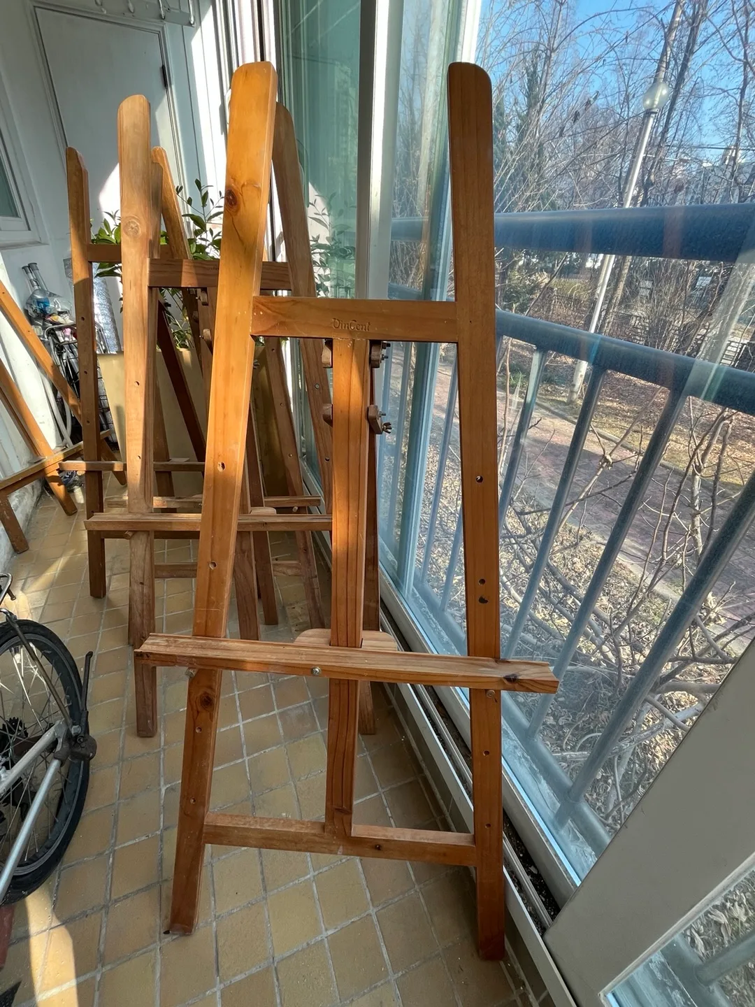 이젤+화판 세트 4개