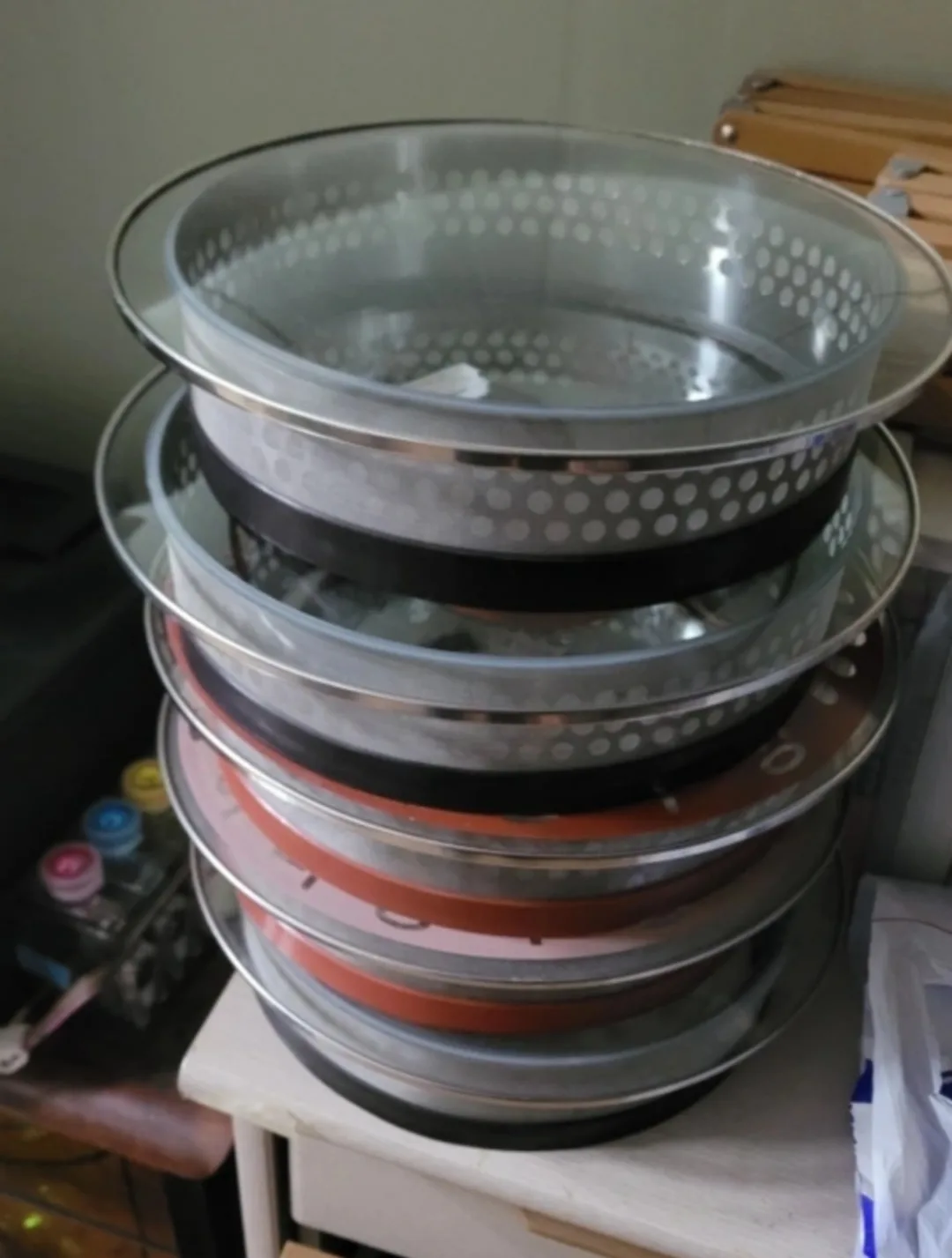 중고/국산 항아리 유리 뚜껑 5개 각 가격/마지막 가격