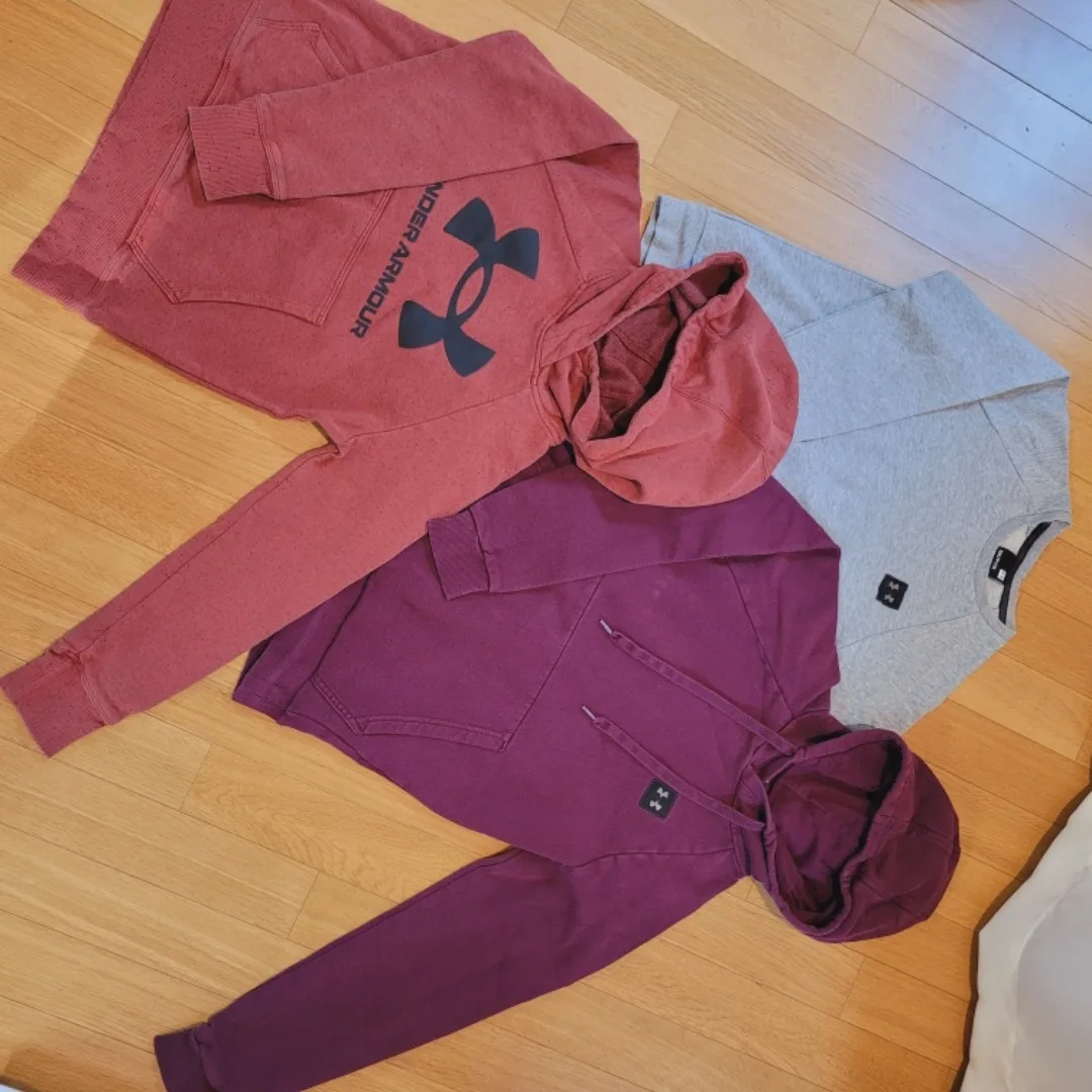 중고 XS S - 언더아머 후드티, 맨투맨티 3개 모두 드림 (공용)